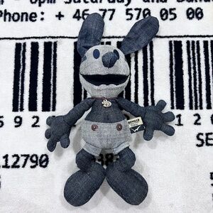 Disney X Oswald X Edwin Denim Plush with Metal Rivets Hardwares 11.5inches Plush